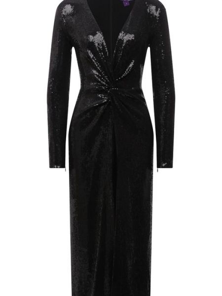 Платье с пайетками Ralph Lauren черное