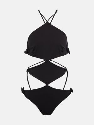 Costum de baie cu funde Valentino negru