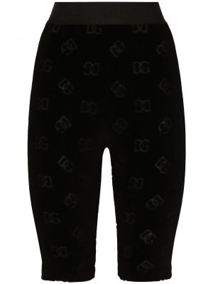 Cyklistické šortky s potiskem Dolce & Gabbana černé