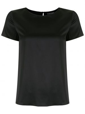 Jedwabna koszulka Emporio Armani czarna