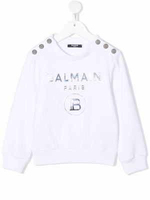 Hettegenser for jenter Balmain Kids hvit