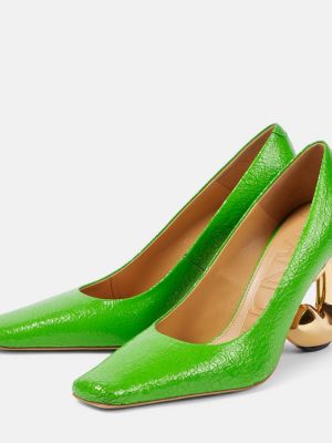 Кожени полуотворени обувки Jw Anderson зелено