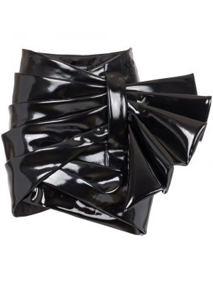 Mini spódniczka drapowana Balmain czarna