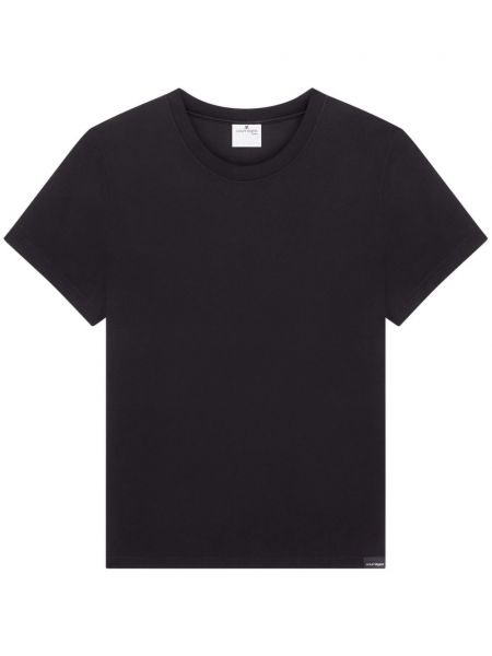 Broderet t-shirt Courreges sort