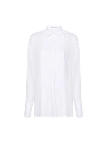 Bluse mit plisseefalten Ermanno Scervino weiß