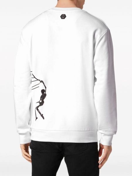 Sweatshirt aus baumwoll mit print Philipp Plein weiß