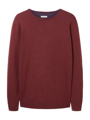 Пуловер Tom Tailor винено червено