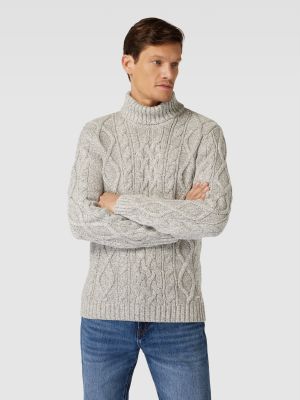 Dzianinowy sweter Ragman srebrny