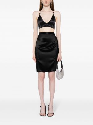 Hedvábné midi sukně Kiki De Montparnasse černé