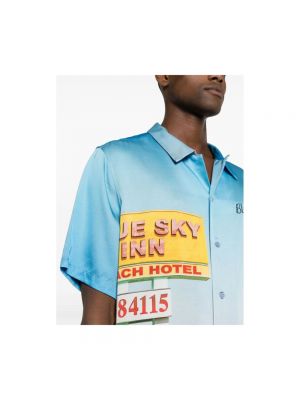 Camisa de raso con estampado Blue Sky Inn azul