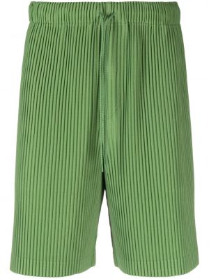 Pantaloni scurți plisate Homme Plisse Issey Miyake verde