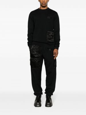Bavlněné cargo kalhoty Moschino černé