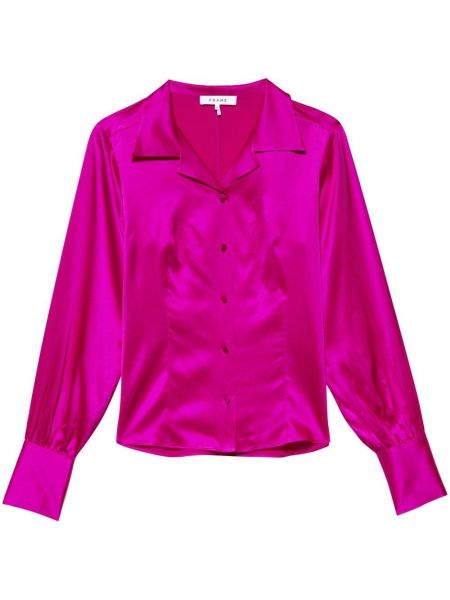 Сатенена блуза Frame розово