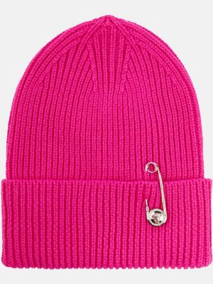 Шапка шапка Safety Pin из шерсти в рубчик Versace розовый