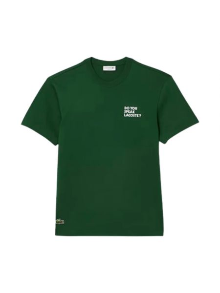 Koszulka bawełniana Lacoste zielona