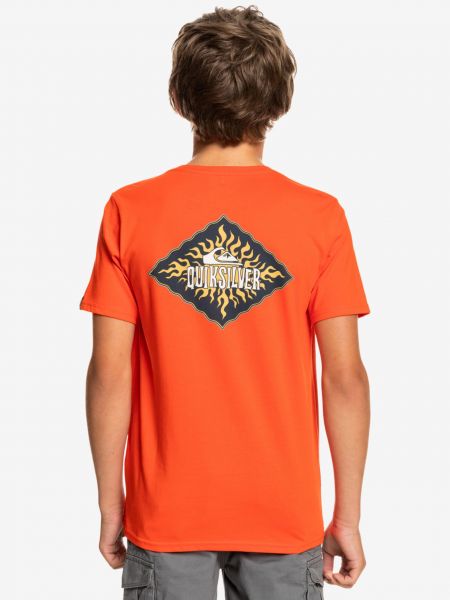 Tričko s potlačou Quiksilver oranžová