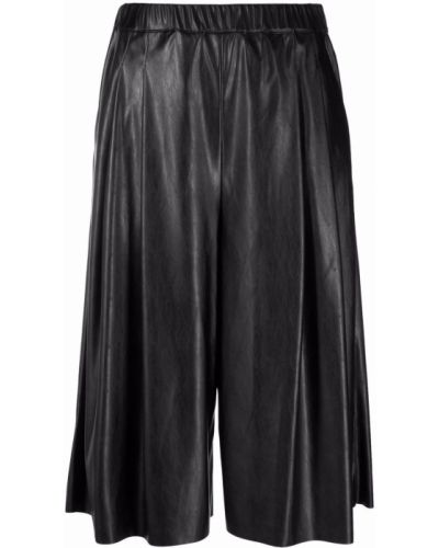 Pantalones culotte de cuero Pierantoniogaspari negro