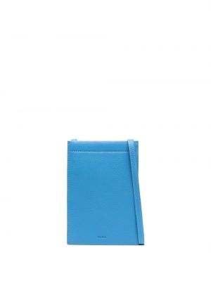 Usnjena crossbody torbica Yu Mei modra
