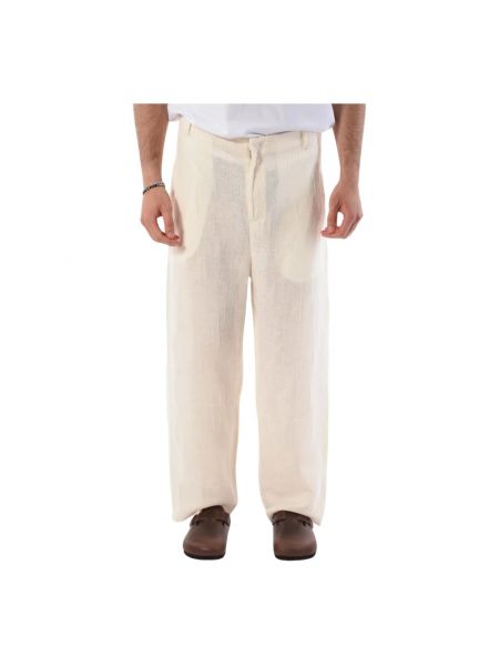 Lniane spodnie The Silted Company białe