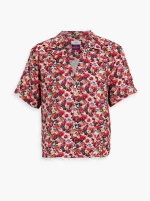 Льняная рубашка в цветочек с принтом Onia