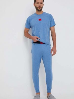Пижама с принт Hugo синьо