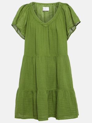 Aksamitna sukienka bawełniana Velvet zielona