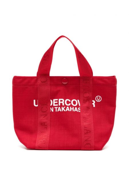Nákupná taška s potlačou Undercover červená