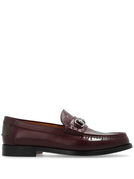 Læder loafers Gucci rød