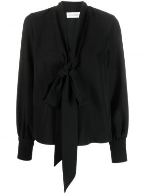 Блуза с панделка Viktor & Rolf черно