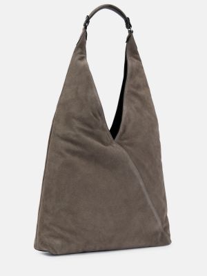 Semišová nákupná taška Brunello Cucinelli sivá