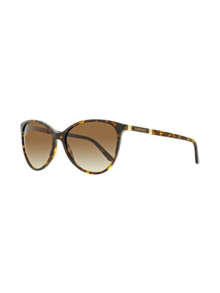 Okulary przeciwsłoneczne oversize Versace Eyewear brązowe