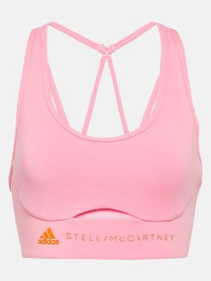 Reggiseno sportivo con motivo a stelle Adidas By Stella Mccartney rosa