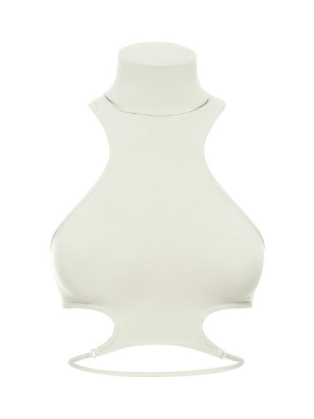 Top de tela jersey Andreadamo blanco