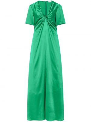 Hedvábné večerní šaty Rosetta Getty zelené