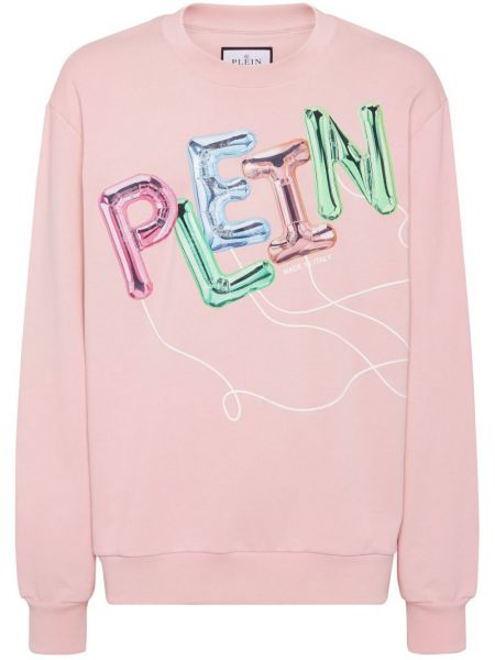 Sweatshirt aus baumwoll mit print Philipp Plein pink
