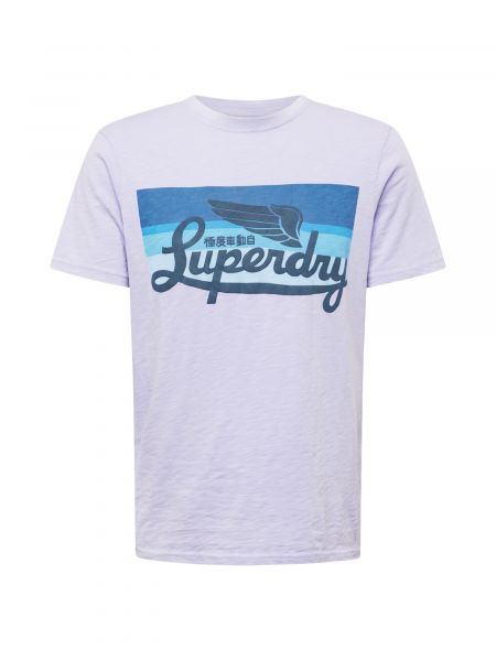 Меланж тениска Superdry синьо