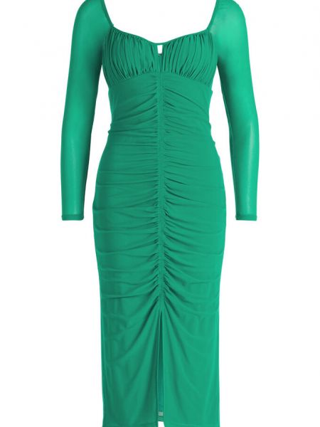 Коктейльное платье с рюшами Vera Mont зеленое