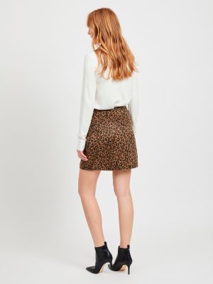 Leopardí sukně Vila hnědé