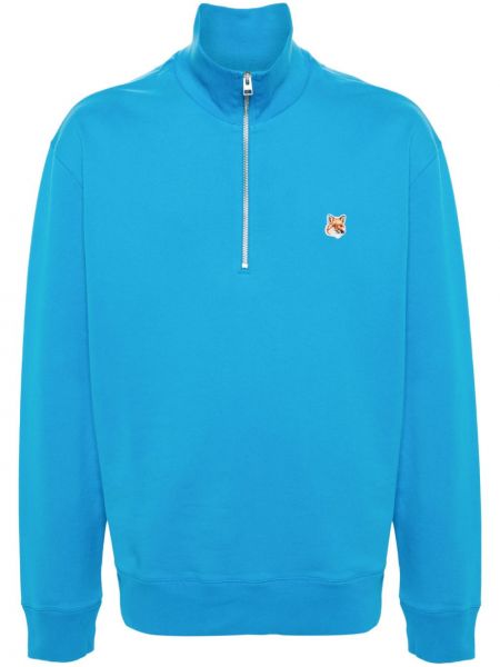 Sweatshirt aus baumwoll Maison Kitsuné blau