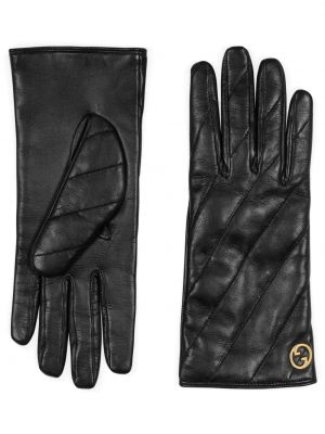 Δερμάτινα γάντια Gucci μαύρο