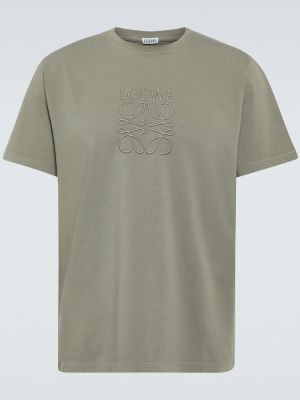 Bavlnené tričko Loewe sivá