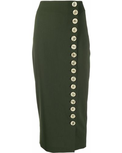 Falda de tubo ajustada con botones A.w.a.k.e. Mode verde