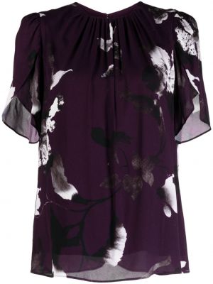 Krepp geblümt bluse mit print Erdem lila