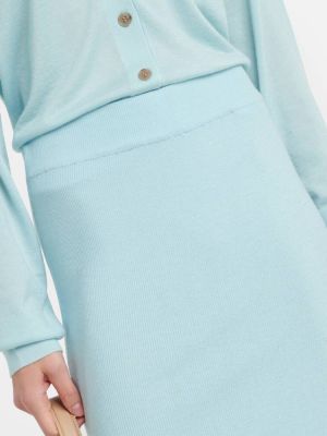 Kašmírové dlouhá sukně s vysokým pasem Lisa Yang modré