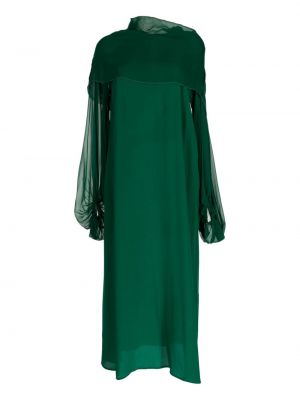 Svilena večernja haljina s draperijom F.r.s For Restless Sleepers zelena