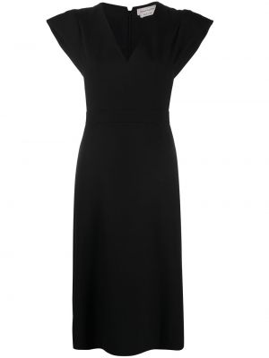 V-hals montert dress Alexander Mcqueen svart