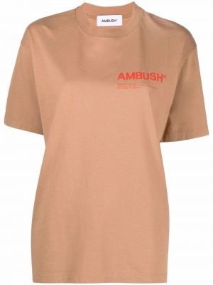Camiseta de tela jersey Ambush marrón
