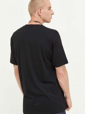 Bavlněné tričko s potiskem Vans černé