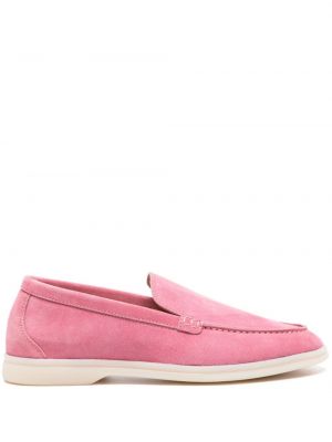 Semišové loafers Scarosso růžové