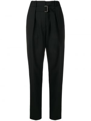 Pantalones de cintura alta plisados Givenchy negro